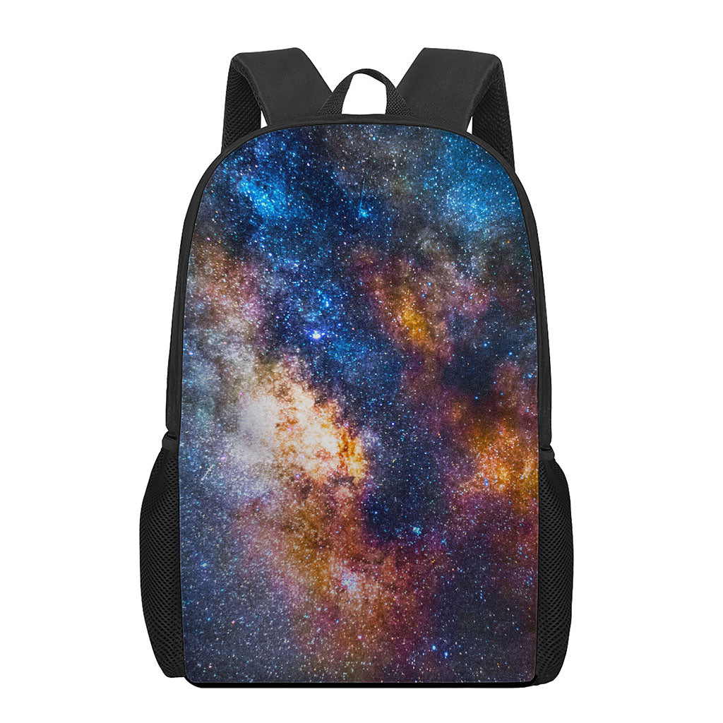 Milky Way Universe Galaxy Space Print 17 Inch Backpack