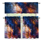 Milky Way Universe Galaxy Space Print 3 Piece Kitchen Curtains