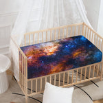 Milky Way Universe Galaxy Space Print Baby Crib Sheet