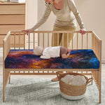 Milky Way Universe Galaxy Space Print Baby Crib Sheet