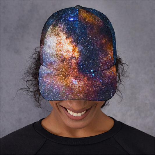Milky Way Universe Galaxy Space Print Baseball Cap