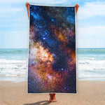Milky Way Universe Galaxy Space Print Beach Towel