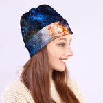 Milky Way Universe Galaxy Space Print Beanie