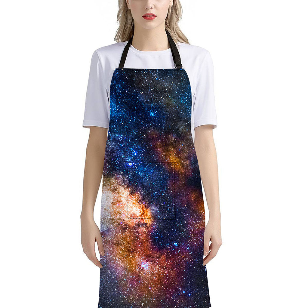 Milky Way Universe Galaxy Space Print Bib Apron With Pocket