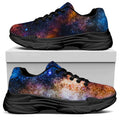 Milky Way Universe Galaxy Space Print Black Chunky Shoes