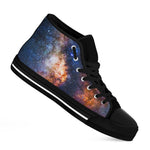 Milky Way Universe Galaxy Space Print Black High Top Sneakers