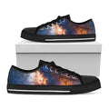 Milky Way Universe Galaxy Space Print Black Low Top Sneakers