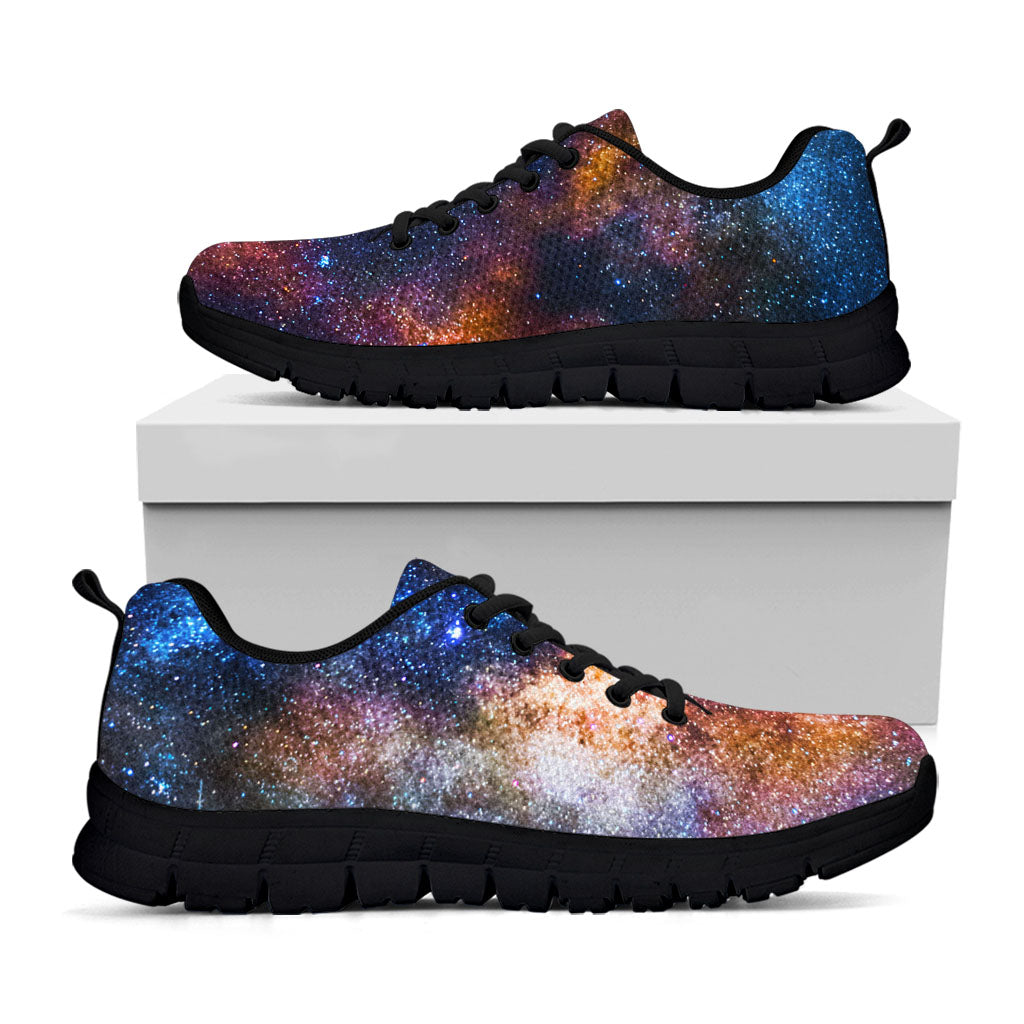 Milky Way Universe Galaxy Space Print Black Running Shoes