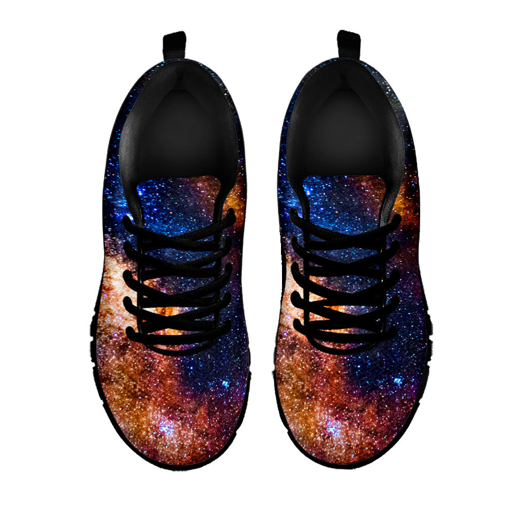 Milky Way Universe Galaxy Space Print Black Running Shoes