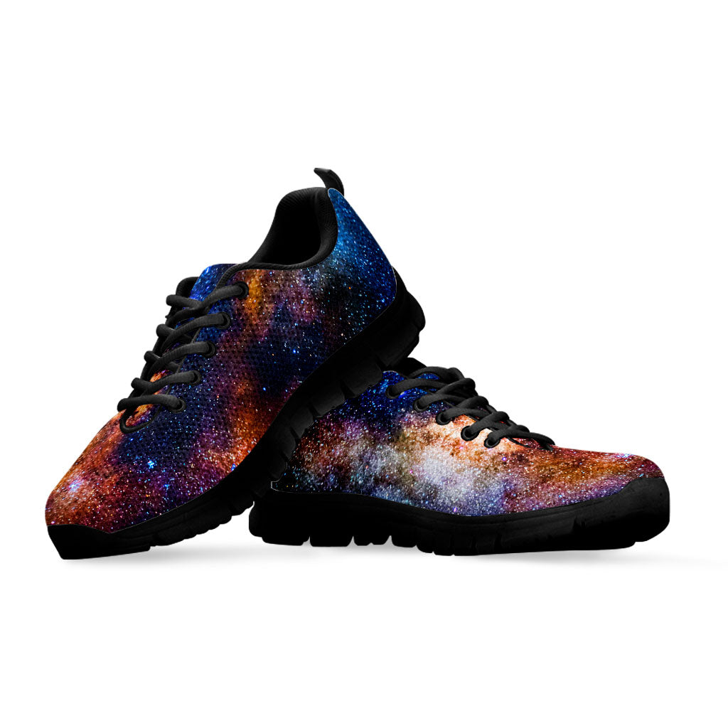 Milky Way Universe Galaxy Space Print Black Running Shoes