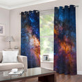 Milky Way Universe Galaxy Space Print Dimout Grommet Curtains
