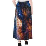 Milky Way Universe Galaxy Space Print Chiffon Maxi Skirt