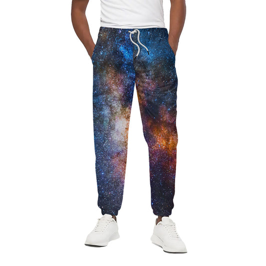 Milky Way Universe Galaxy Space Print Cotton Pants