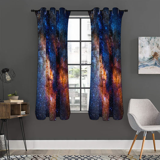 Milky Way Universe Galaxy Space Print Curtain