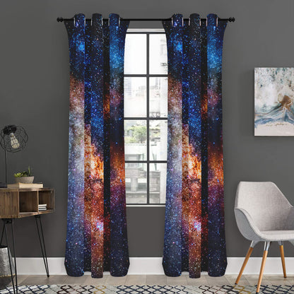 Milky Way Universe Galaxy Space Print Curtain