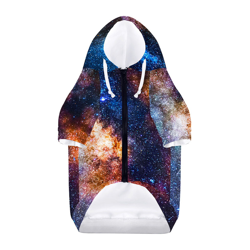 Milky Way Universe Galaxy Space Print Dog Zip Up Hoodie