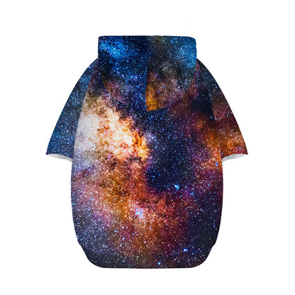 Milky Way Universe Galaxy Space Print Dog Zip Up Hoodie