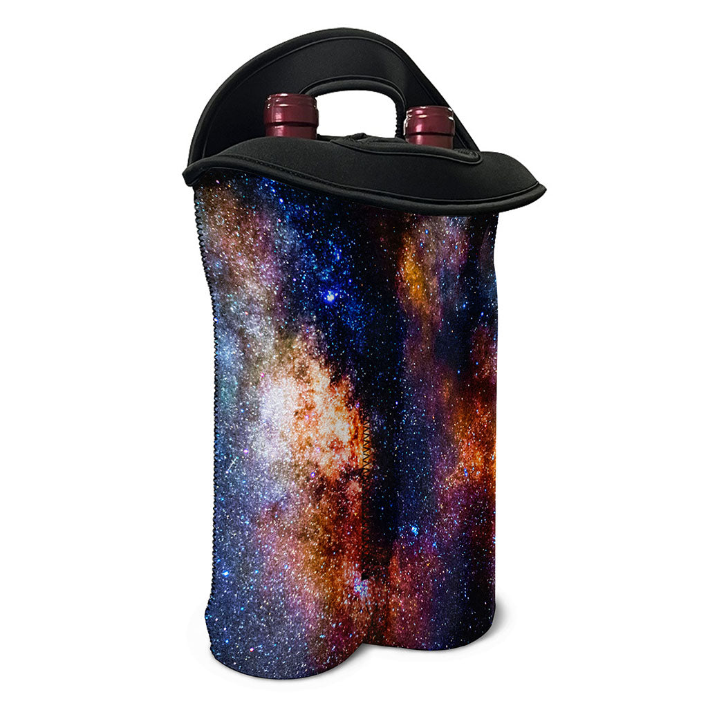 Milky Way Universe Galaxy Space Print Double Neoprene Wine Tote
