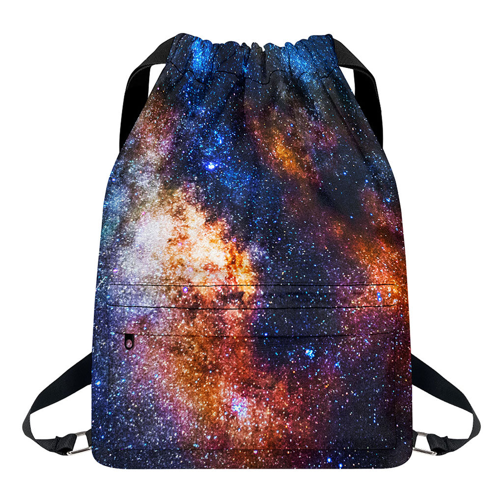 Milky Way Universe Galaxy Space Print Drawstring Backpack