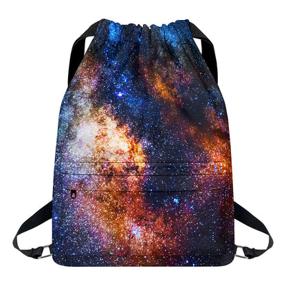 Milky Way Universe Galaxy Space Print Drawstring Backpack