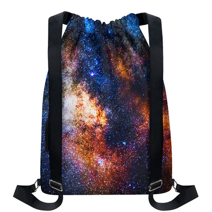 Milky Way Universe Galaxy Space Print Drawstring Backpack