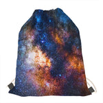 Milky Way Universe Galaxy Space Print Drawstring Bag
