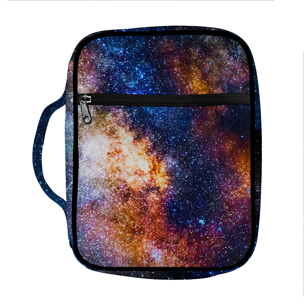 Milky Way Universe Galaxy Space Print Front Pocket Bible Bag
