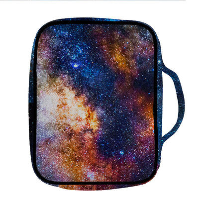 Milky Way Universe Galaxy Space Print Front Pocket Bible Bag