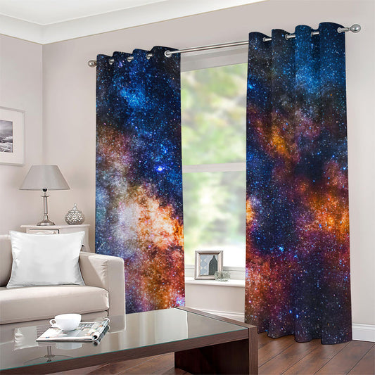 Milky Way Universe Galaxy Space Print Grommet Curtains