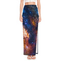 Milky Way Universe Galaxy Space Print High Slit Maxi Skirt