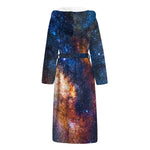 Milky Way Universe Galaxy Space Print Hooded Bathrobe