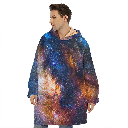 Milky Way Universe Galaxy Space Print Hoodie Blanket