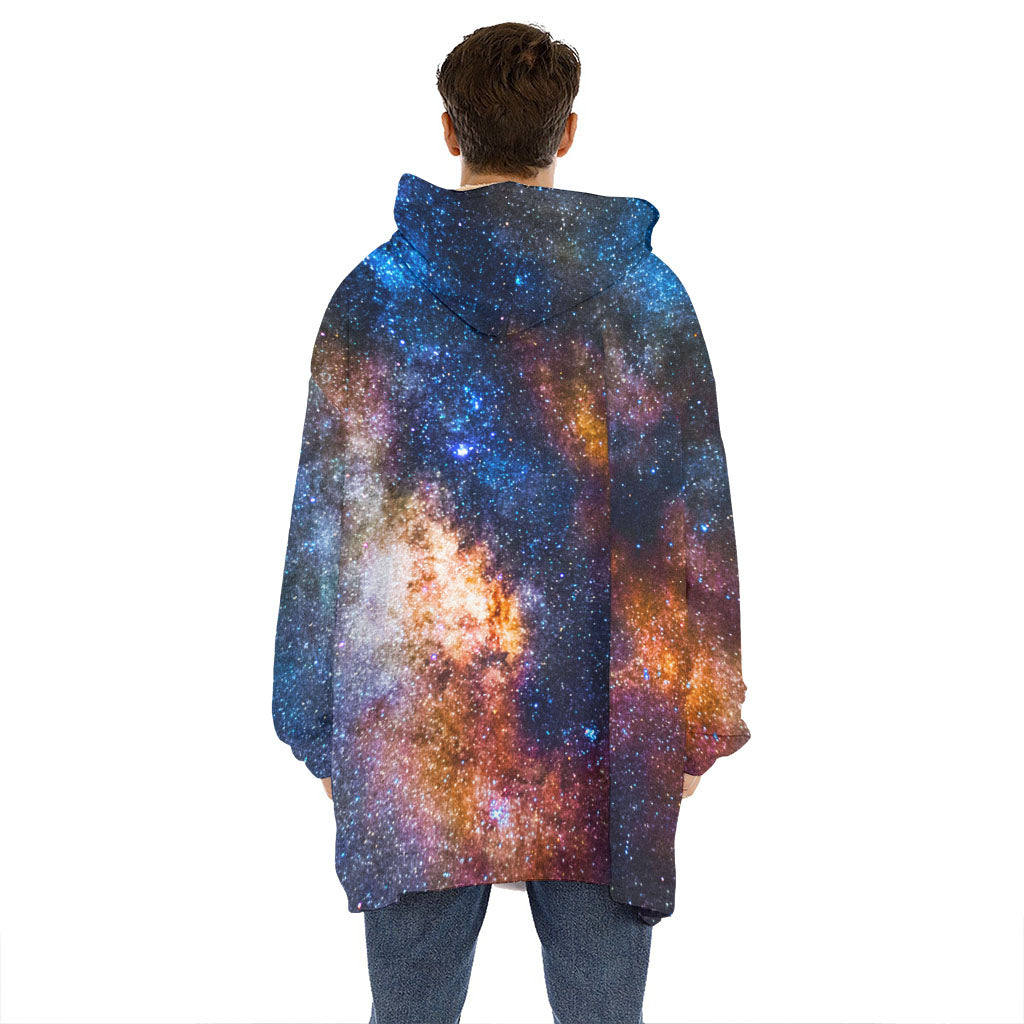 Milky Way Universe Galaxy Space Print Hoodie Blanket