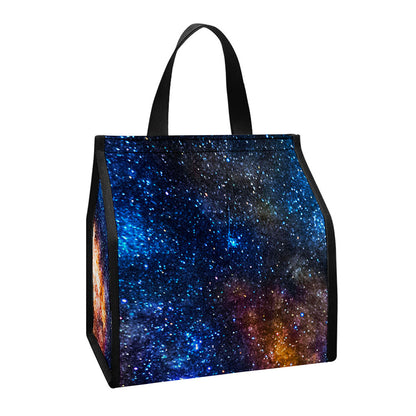 Milky Way Universe Galaxy Space Print Insulated Lunch Tote