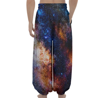 Milky Way Universe Galaxy Space Print Lantern Pants