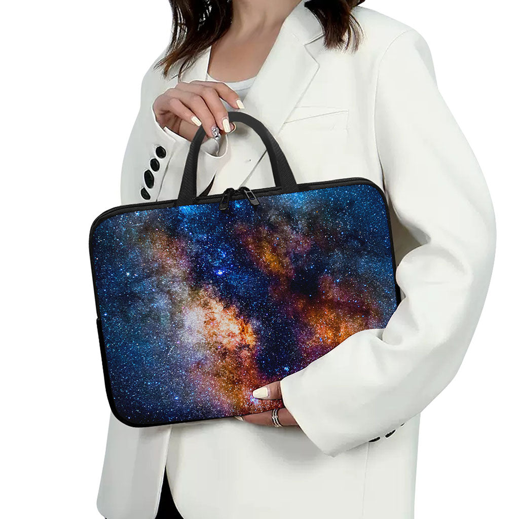 Milky Way Universe Galaxy Space Print Laptop Sleeve With Handle