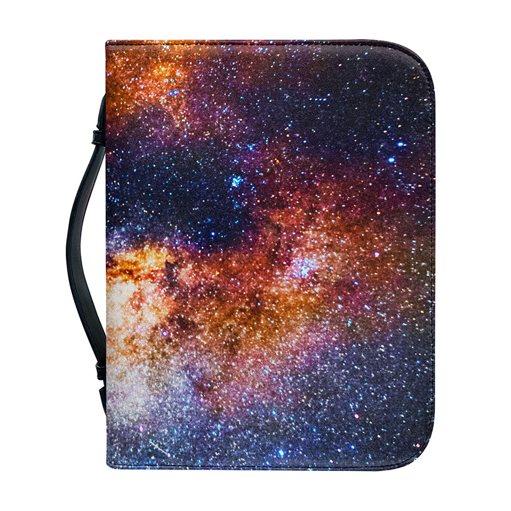 Milky Way Universe Galaxy Space Print Leather Bible Cover