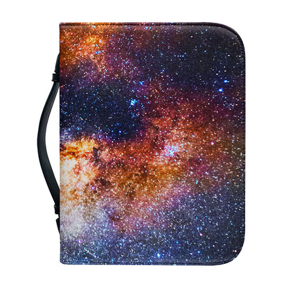 Milky Way Universe Galaxy Space Print Leather Bible Cover