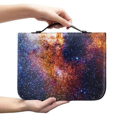 Milky Way Universe Galaxy Space Print Leather Bible Cover