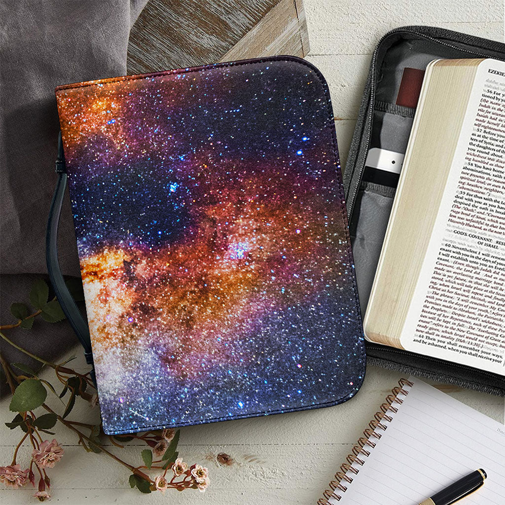 Milky Way Universe Galaxy Space Print Leather Bible Cover