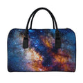 Milky Way Universe Galaxy Space Print Leather Duffel Bag