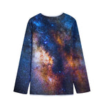 Milky Way Universe Galaxy Space Print Long Sleeve Short Coat