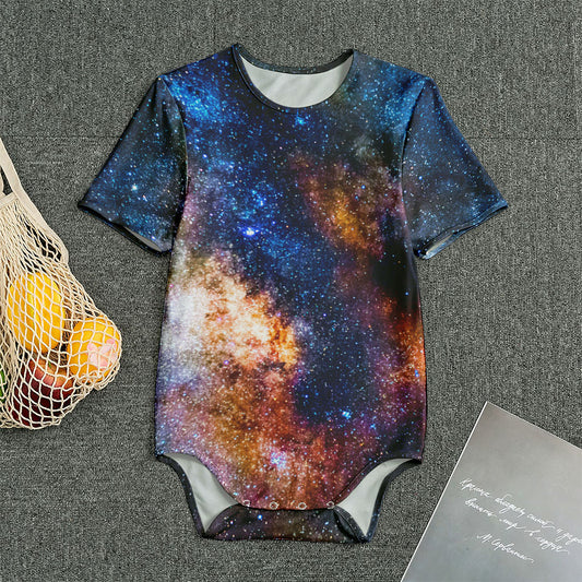 Milky Way Universe Galaxy Space Print Men's Bodysuit