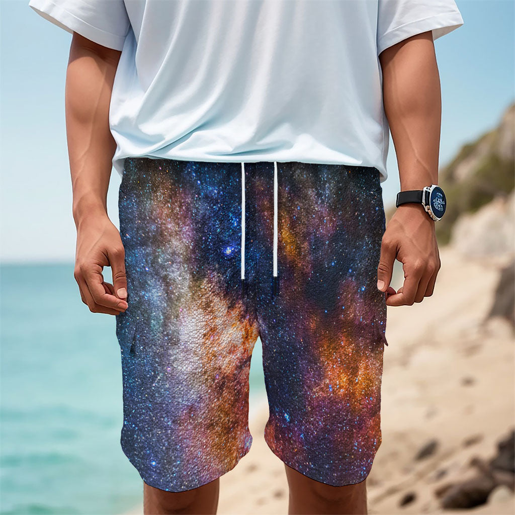 Milky Way Universe Galaxy Space Print Men's Cargo Shorts