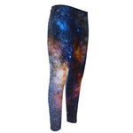 Milky Way Universe Galaxy Space Print Men's Compression Pants