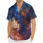 Milky Way Universe Galaxy Space Print Men's Deep V-Neck Shirt