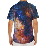 Milky Way Universe Galaxy Space Print Men's Deep V-Neck Shirt