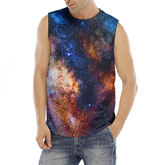 Milky Way Universe Galaxy Space Print Men's Fitness Tank Top