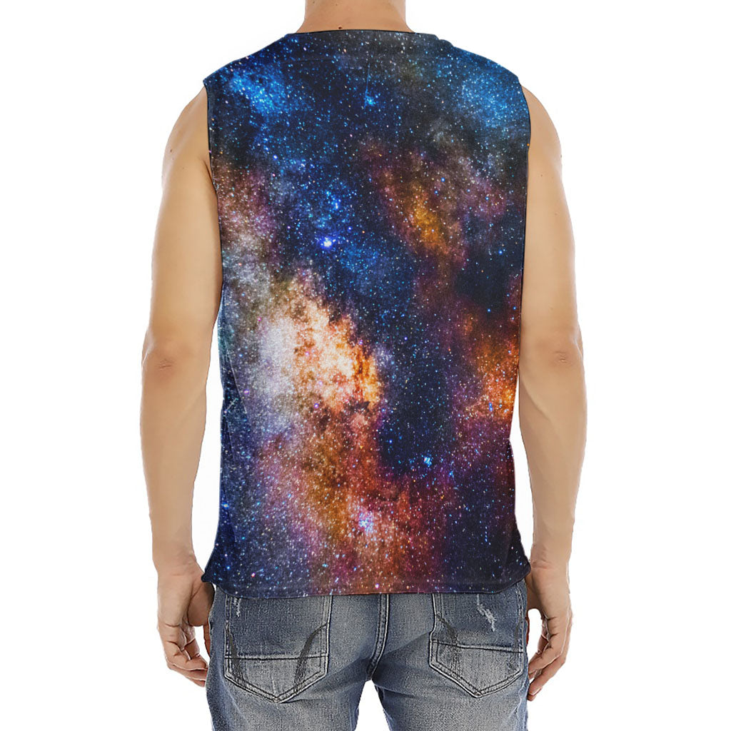 Milky Way Universe Galaxy Space Print Men's Fitness Tank Top