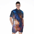 Milky Way Universe Galaxy Space Print Men's Romper